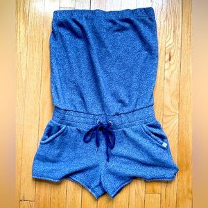 vintage Victoria’s Secret tube strapless terry sweatshirt romper shorts size M